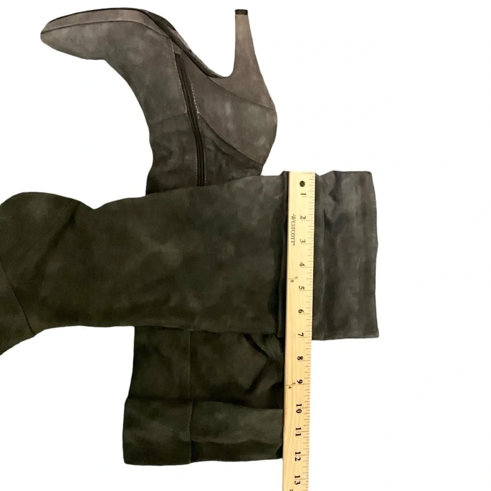 VNTG Bandolino Jess Slouch Tall Gray Suede Boots - Picture 7 of 14
